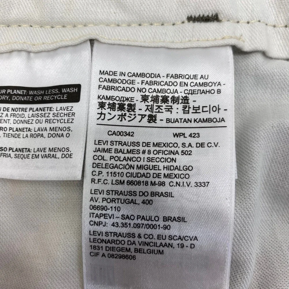 Levis Mens 40 Blue Heathered Grey Linen‎ Cotton Blend Flat Front Shorts Bermuda